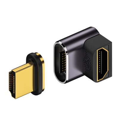 8K 60Hz HDTV to HDTV Magnetic Adapter, Male Straight Female Side Right Bend, Male Straight Female Side Left Bend, 3D Curved Female Vertical Reverse Side, 3D Curved Female Vertical Front Side, Straight