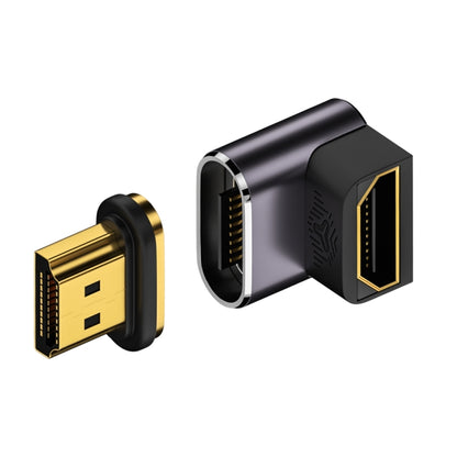 8K 60Hz HDTV to HDTV Magnetic Adapter, Male Straight Female Side Right Bend, Male Straight Female Side Left Bend, 3D Curved Female Vertical Reverse Side, 3D Curved Female Vertical Front Side, Straight