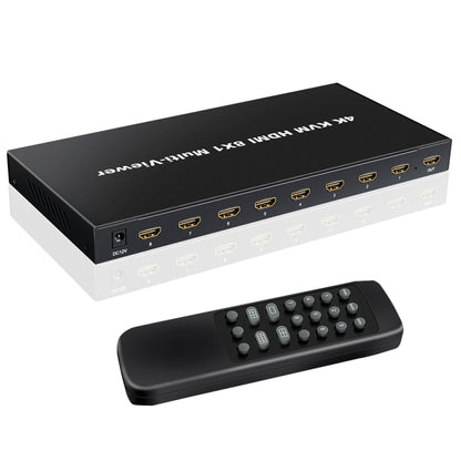 NK-E80 4K 30Hz 8 In 1 Out HDMI 8-way Screen Splitter KVM Switch, EU Plug, US Plug, UK Plug, AU Plug
