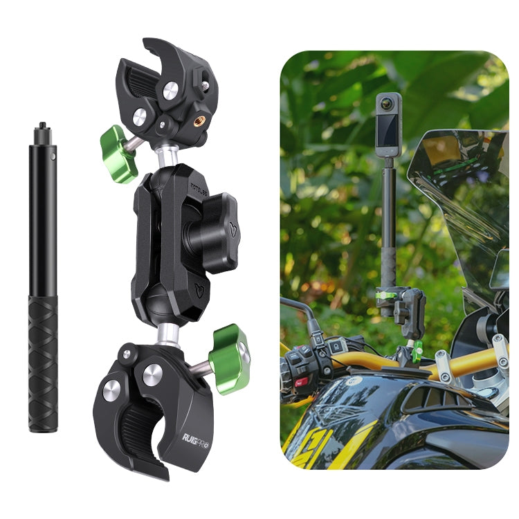 RUIGPRO Crab Clamp Action Camera Bracket, 1/4 Ball Head Mount, 1/4 Ball Head Mount with Rod, 3-claw Ball Head Mount, 3-claw Ball Head Mount with Rod, Dual-Head Crab, Dual-Head Crab with Selfie Stick, 1/4 Ball Head Dual-Head Crab with Selfie Stick...