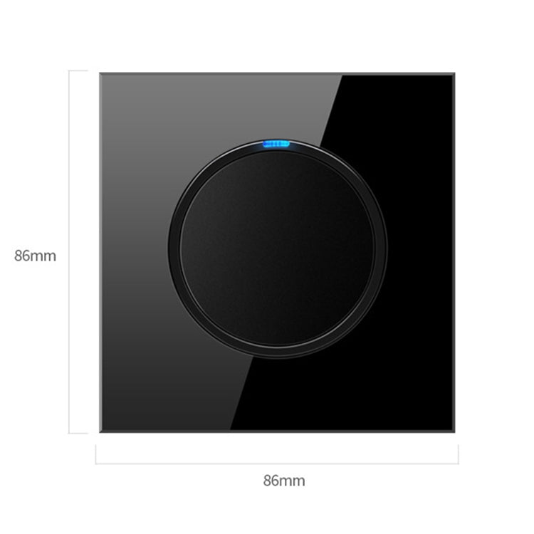 86mm Round LED Tempered Glass Switch Panel, Black Round Glass, One Open Dual Control, Two Billing Control, Two Open Dual Control, Three Billing Control, Three Open Dual Control, Four Billing Control, Four Open Dual Control, One Open Multiple Control