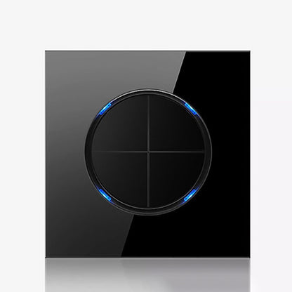 86mm Round LED Tempered Glass Switch Panel, Black Round Glass, One Open Dual Control, Two Billing Control, Two Open Dual Control, Three Billing Control, Three Open Dual Control, Four Billing Control, Four Open Dual Control, One Open Multiple Control