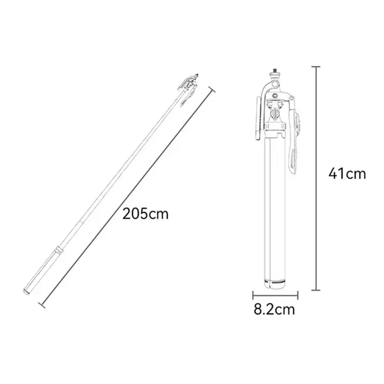 YESIDO SF17 Multifunctional Retractable Metal Tripod Stand Selfie Stick for Cell Phones Camera, SF17
