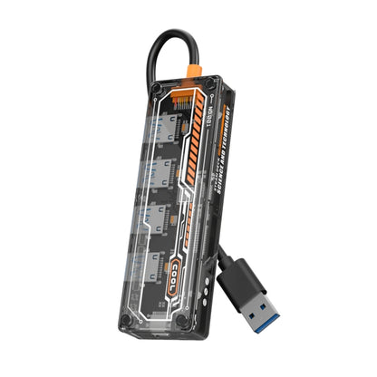 SW4U-A 5 in 1 USB to Type-C + 4 x USB3.0 HUB Docking Station, SW4U-A