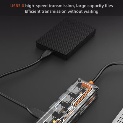 SW4U-C 5 in 1 Type-C to Type-C + 4 x USB3.0 HUB Docking Station, SW4U-C