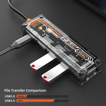 SW6V 6 in 1 Type-C to USB + HDMI + VGA + Audio 3.5 HUB Docking Station, SW6V