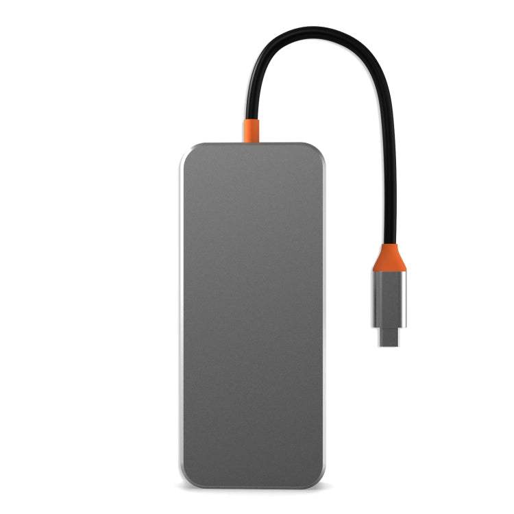 SW8V 8 in 1 Type-C to USB + HDMI + RJ45 + SD/TF HUB Docking Station, SW8V