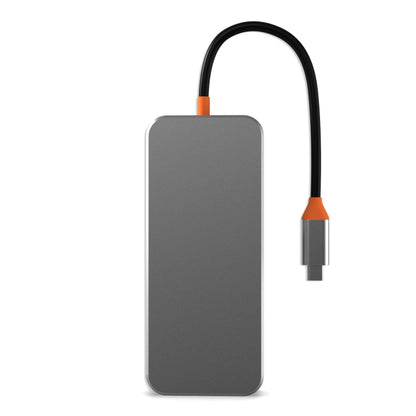 SW8V 8 in 1 Type-C to USB + HDMI + RJ45 + SD/TF HUB Docking Station, SW8V