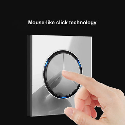 86mm Round LED Tempered Glass Switch Panel, Gray Round Glass, One Open Dual Control, Two Billing Control, Two Open Dual Control, Three Billing Control, Three Open Dual Control, Four Billing Control, Four Open Dual Control, One Open Multiple Control