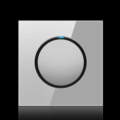 86mm Round LED Tempered Glass Switch Panel, Gray Round Glass, One Open Dual Control, Two Billing Control, Two Open Dual Control, Three Billing Control, Three Open Dual Control, Four Billing Control, Four Open Dual Control, One Open Multiple Control