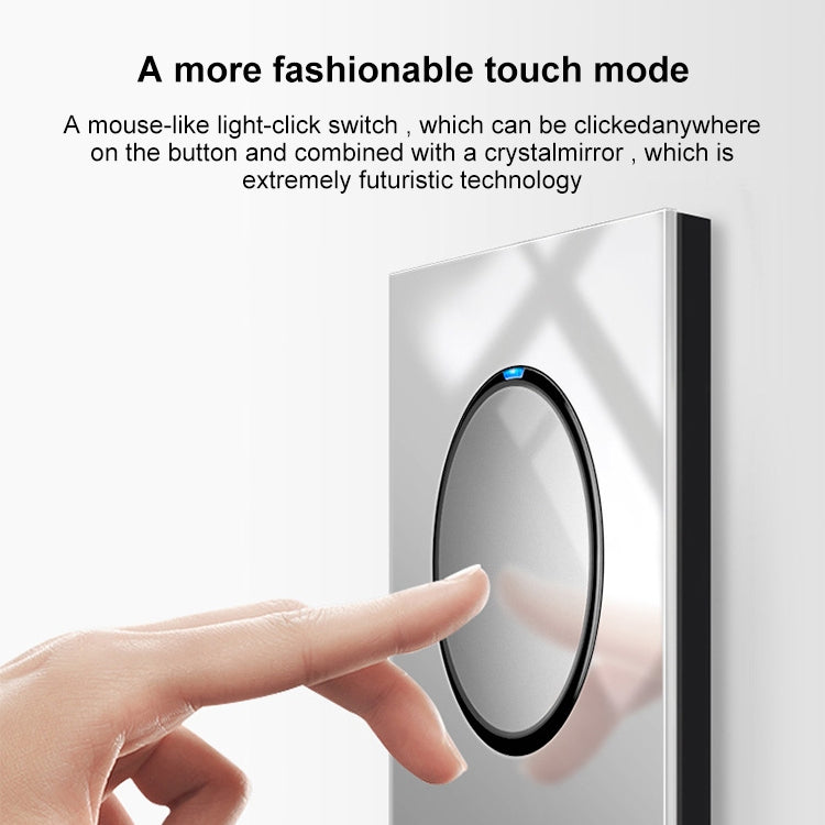 86mm Round LED Tempered Glass Switch Panel, Gray Round Glass, One Open Dual Control, Two Billing Control, Two Open Dual Control, Three Billing Control, Three Open Dual Control, Four Billing Control, Four Open Dual Control, One Open Multiple Control