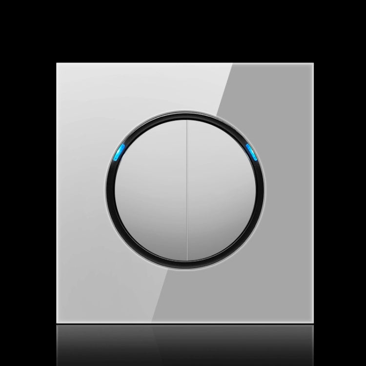 86mm Round LED Tempered Glass Switch Panel, Gray Round Glass, One Open Dual Control, Two Billing Control, Two Open Dual Control, Three Billing Control, Three Open Dual Control, Four Billing Control, Four Open Dual Control, One Open Multiple Control