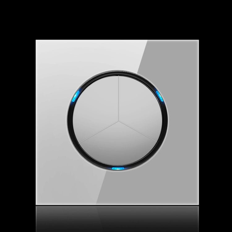 86mm Round LED Tempered Glass Switch Panel, Gray Round Glass, One Open Dual Control, Two Billing Control, Two Open Dual Control, Three Billing Control, Three Open Dual Control, Four Billing Control, Four Open Dual Control, One Open Multiple Control