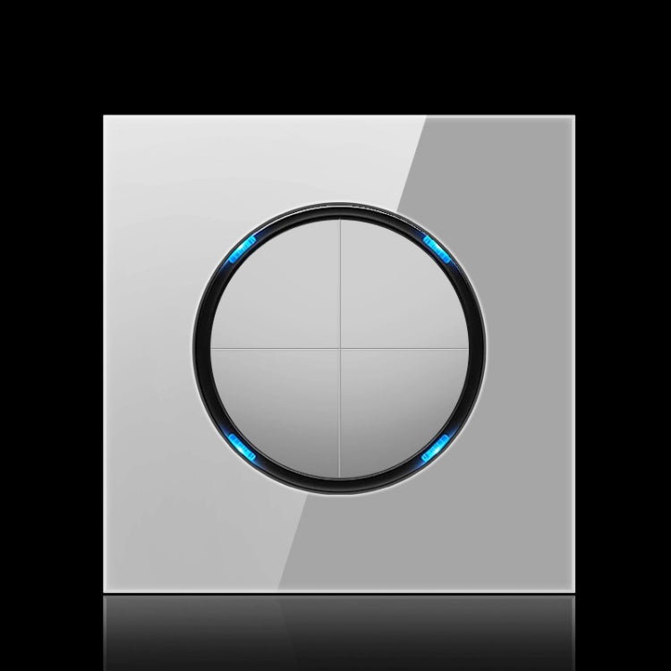 86mm Round LED Tempered Glass Switch Panel, Gray Round Glass, One Open Dual Control, Two Billing Control, Two Open Dual Control, Three Billing Control, Three Open Dual Control, Four Billing Control, Four Open Dual Control, One Open Multiple Control