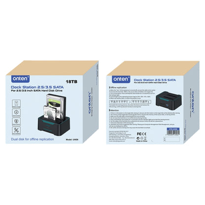 Onten UHD6 Dual Bay External Hard Drive Docking Station Expansion Base