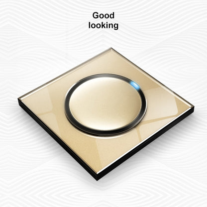 86mm Round LED Tempered Glass Switch Panel, Gold Round Glass, One Open Dual Control, Two Billing Control, Two Open Dual Control, Three Billing Control, Three Open Dual Control, Four Billing Control, Four Open Dual Control, One Open Multiple Control