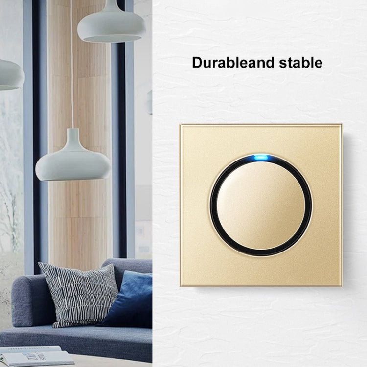 86mm Round LED Tempered Glass Switch Panel, Gold Round Glass, One Open Dual Control, Two Billing Control, Two Open Dual Control, Three Billing Control, Three Open Dual Control, Four Billing Control, Four Open Dual Control, One Open Multiple Control