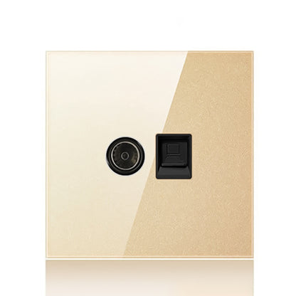 86mm Round LED Tempered Glass Switch Panel, Gold Round Glass, One Open Dual Control, Two Billing Control, Two Open Dual Control, Three Billing Control, Three Open Dual Control, Four Billing Control, Four Open Dual Control, One Open Multiple Control