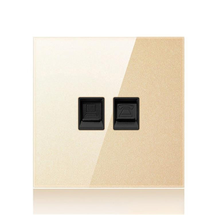 86mm Round LED Tempered Glass Switch Panel, Gold Round Glass, One Open Dual Control, Two Billing Control, Two Open Dual Control, Three Billing Control, Three Open Dual Control, Four Billing Control, Four Open Dual Control, One Open Multiple Control
