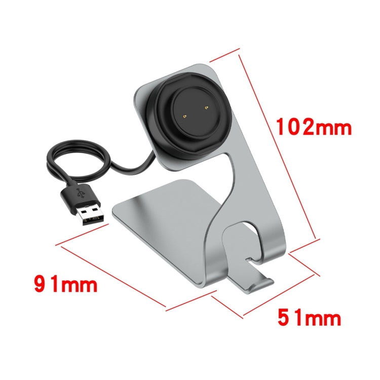Portable Magnetic Aluminum Alloy Charger Holder, For Amazfit Bip 5 Unity A2324, For Amazfit Active Edge A2212