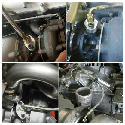 Car Turbine Oil Supply Pipe Flange Gasket AN4 Joint Adapter, For T3 T4 T04E GT42