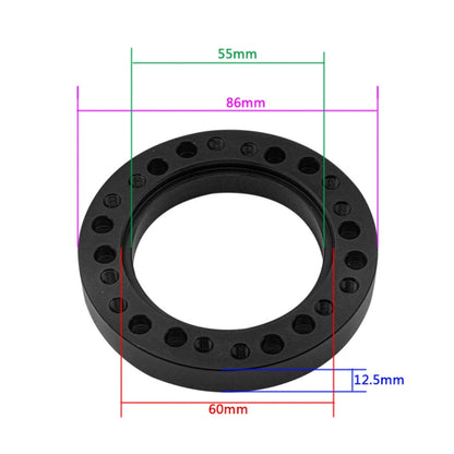 Universal Car Steering Wheel HUB Boss PCD Adapter Kit, Adapter Kit(Black)