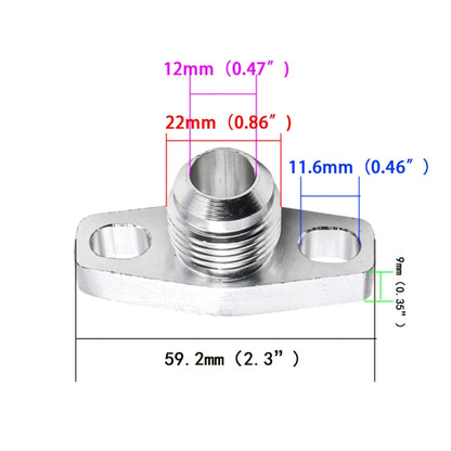 Car Turbine Oil Supply Pipe Flange Gasket AN10 Joint Adapter, For GT25 / GT28 / GT30