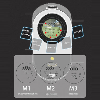 PR165 5-1000 Yards Handheld Laser Rangefinder Telescope, PR165