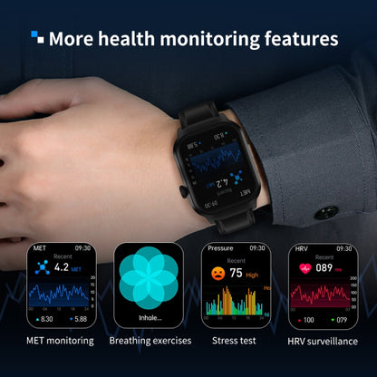 2.01 inch Leather Strap Bluetooth Call Smart Watch Support Heart Rate Monitoring / Non-invasive Blood Sugar, Leather Strap Black, Leather Strap Brown