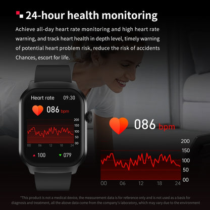 2.01 inch Silicone Strap Bluetooth Call Smart Watch Support Heart Rate Monitoring / Non-invasive Blood Sugar, Silicone Strap Black, Silicone Strap Light Yellow