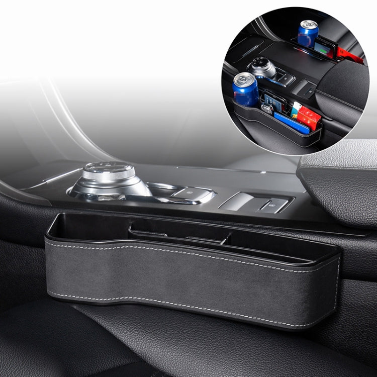 Car Multi-functional Console Box Cup Holder Seat Gap Side Storage Box, Frizzled Feather Style, Grey Front Passenger Seat, Grey Main Driver Seat, Red Front Passenger Seat, Red Main Driver Seat