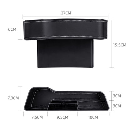 Car Multi-functional Console Box Cup Holder Seat Gap Side Storage Box, Frizzled Feather Style, Grey Front Passenger Seat, Grey Main Driver Seat, Red Front Passenger Seat, Red Main Driver Seat