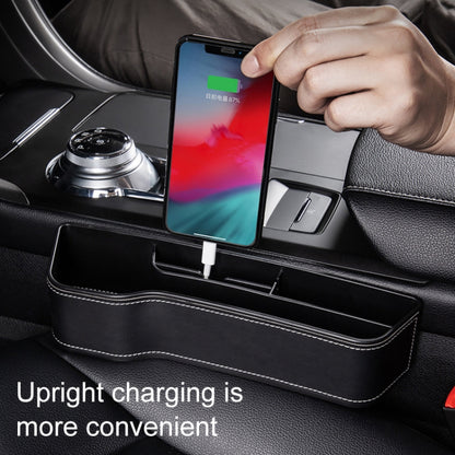 Car Multi-functional Console Box Cup Holder Seat Gap Side Storage Box, Frizzled Feather Style, Grey Front Passenger Seat, Grey Main Driver Seat, Red Front Passenger Seat, Red Main Driver Seat