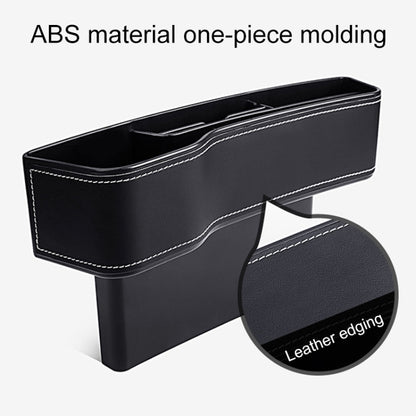 Car Multi-functional Console Box Cup Holder Seat Gap Side Storage Box, Leather Style, Brown Front Passenger Seat, Beige Front Passenger Seat, Black Front Passenger Seat, Black Main Driver Seat, Beige Main Driver Seat, Brown Main Driver Seat