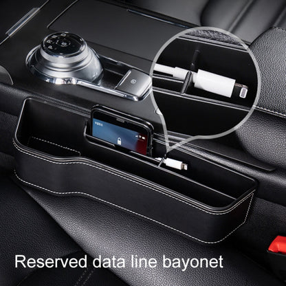 Car Multi-functional Console Box Cup Holder Seat Gap Side Storage Box, Leather Style, Brown Front Passenger Seat, Beige Front Passenger Seat, Black Front Passenger Seat, Black Main Driver Seat, Beige Main Driver Seat, Brown Main Driver Seat
