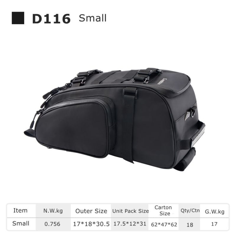 CADeN D116 Mountain Bike Panniers Tail Bags Crossbody Camera Bag Photography Lens Shoulder Bag, 30.5 x 17 x 18cm, 37 x 19.5 x 23cm