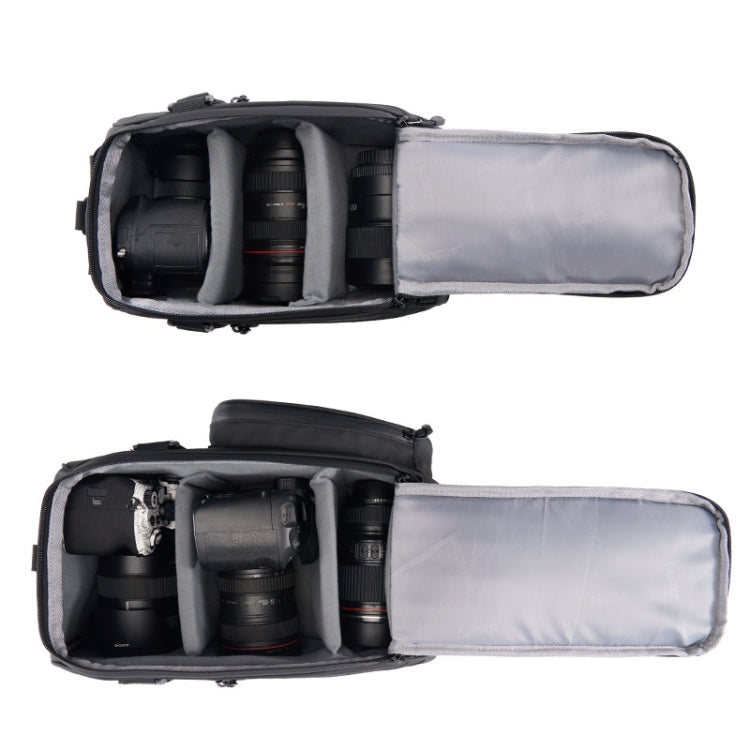 CADeN D116 Mountain Bike Panniers Tail Bags Crossbody Camera Bag Photography Lens Shoulder Bag, 30.5 x 17 x 18cm, 37 x 19.5 x 23cm