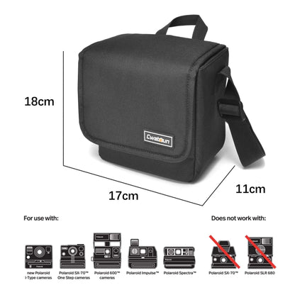 Cwatcun D52 Crossbody Camera Bag Photography Lens Shoulder Bag, 17 x 18 x 11cm