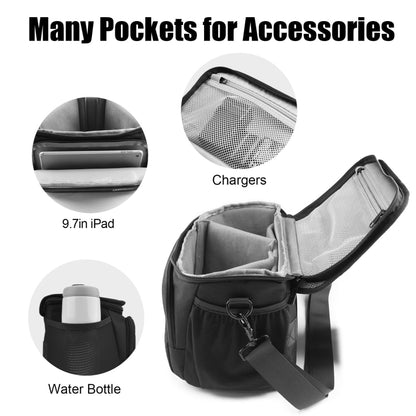 Cwatcun D67 Crossbody Camera Bag Photography Lens Shoulder Bag, 30.5 x 16.5 x 20cm L, 36 x 21 x 24cm XL
