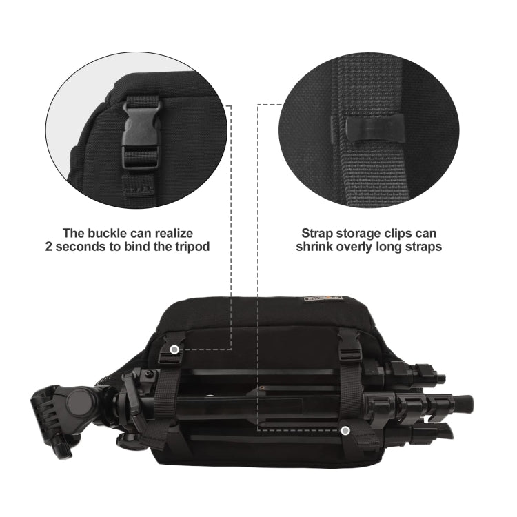 Cwatcun D67 Crossbody Camera Bag Photography Lens Shoulder Bag, 30.5 x 16.5 x 20cm L, 36 x 21 x 24cm XL