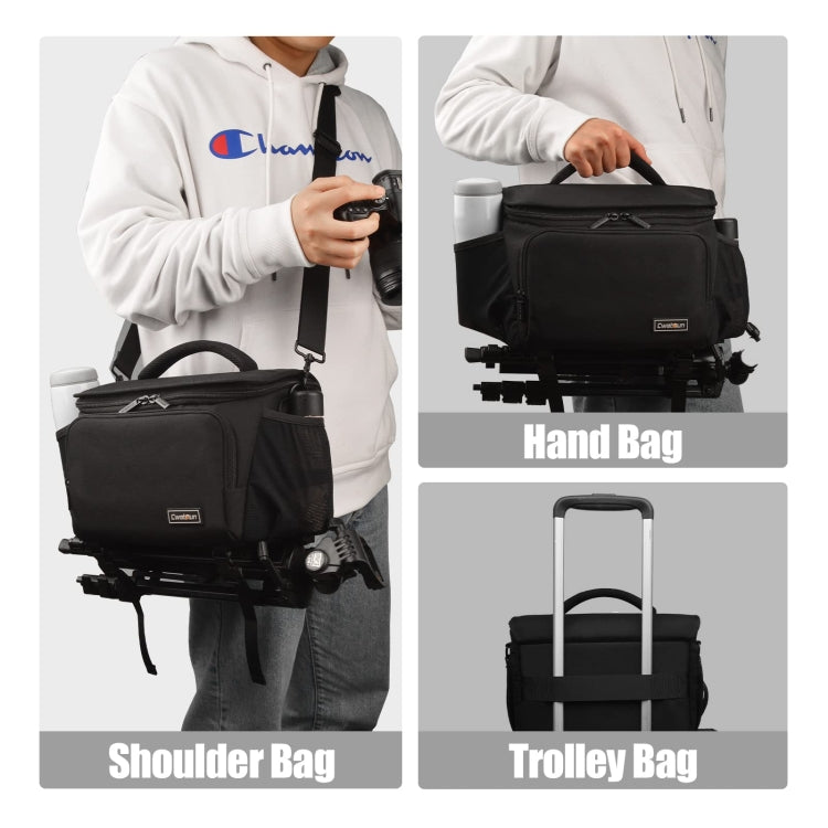 Cwatcun D67 Crossbody Camera Bag Photography Lens Shoulder Bag, 30.5 x 16.5 x 20cm L, 36 x 21 x 24cm XL