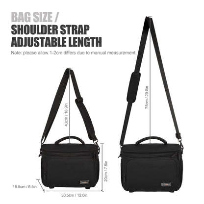 Cwatcun D67 Crossbody Camera Bag Photography Lens Shoulder Bag, 30.5 x 16.5 x 20cm L, 36 x 21 x 24cm XL