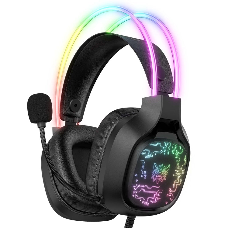 ONIKUMA X22 USB + 3.5mm Colorful Light Wired Gaming Headset with Mic, Cable length: 1.8m, X22