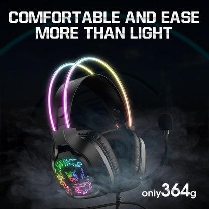 ONIKUMA X22 USB + 3.5mm Colorful Light Wired Gaming Headset with Mic, Cable length: 1.8m, X22