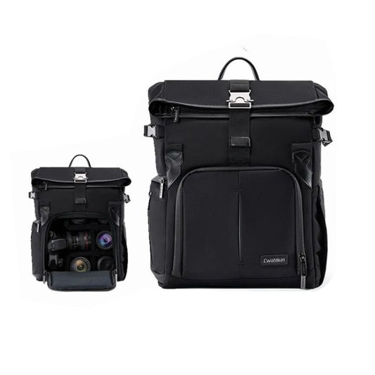 Cwatcun D95 Large Capacity Photography Backpack Shoulders Laptop Camera Bag, 27 x 37 x 16cm, 30.5 x 18 x 38cm