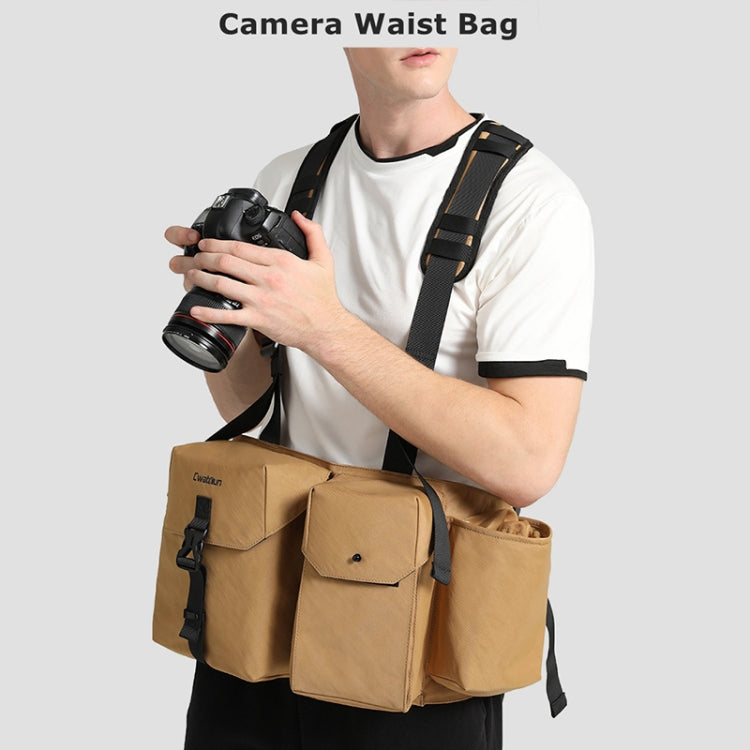 Cwatcun D104 Camera Waist Pack Vest Bag, 59.5 x 9.5 x 21cm, 75 x 10.5 x 27.5cm