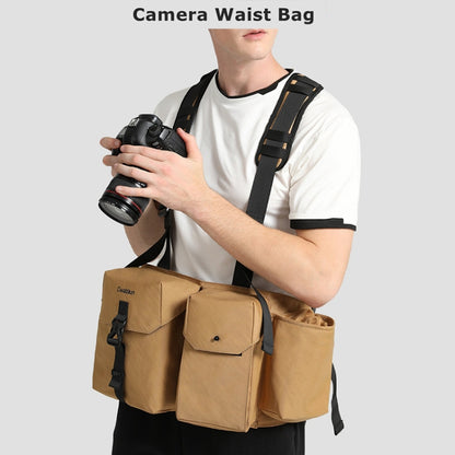 Cwatcun D104 Camera Waist Pack Vest Bag, 59.5 x 9.5 x 21cm, 75 x 10.5 x 27.5cm