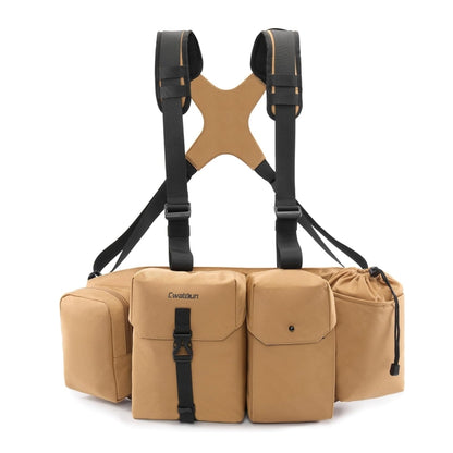 Cwatcun D104 Camera Waist Pack Vest Bag, 59.5 x 9.5 x 21cm, 75 x 10.5 x 27.5cm