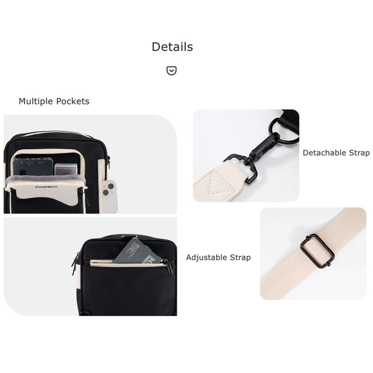 Cwatcun D118 Contrast Two Ways Backpack Cross-body Canera Bag, 21 x 21 x 14.5cm