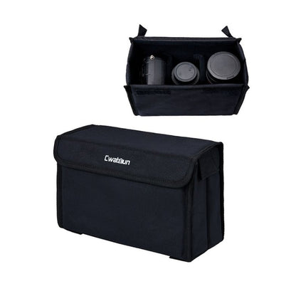 Cwatcun H80 Large Capacity Foldable Inner Camera Bag Photography Lens Bag, 30 x 19 x 15cm M
